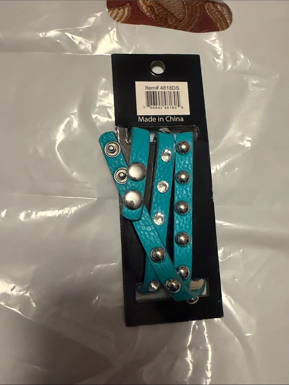 Turquoise Wrap Watch Bracelet with Studs